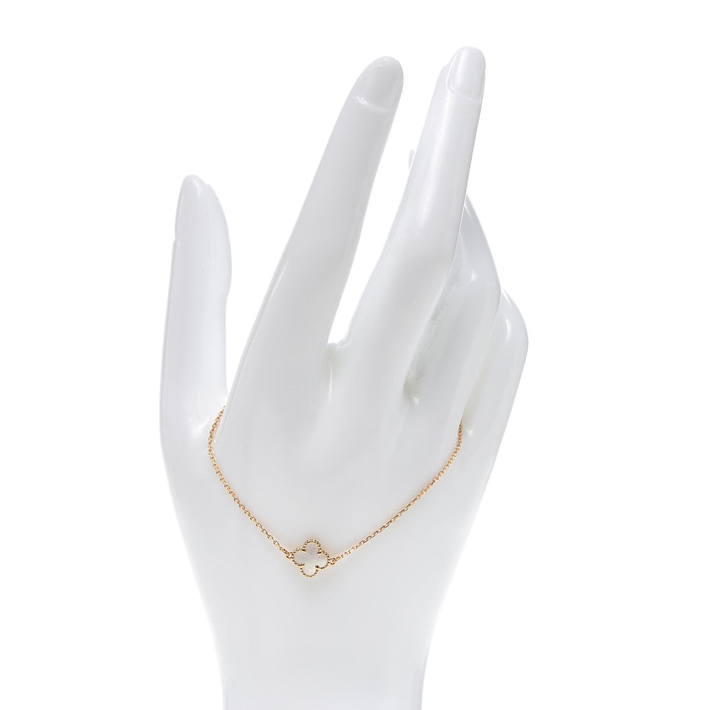 18K Yellow Gold Mother of Pearl Sweet Alhambra Bracelet