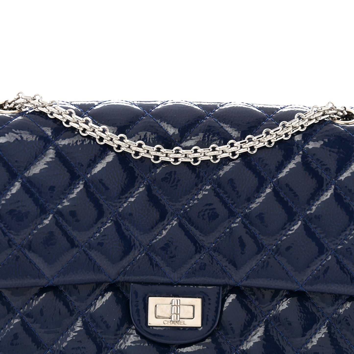 Patent Quilted 2.55 Reissue 226 Flap Navy