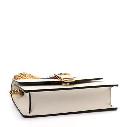 Gucci Calfskin Super Mini Sylvie Chain Shoulder Bag White 4 of 10