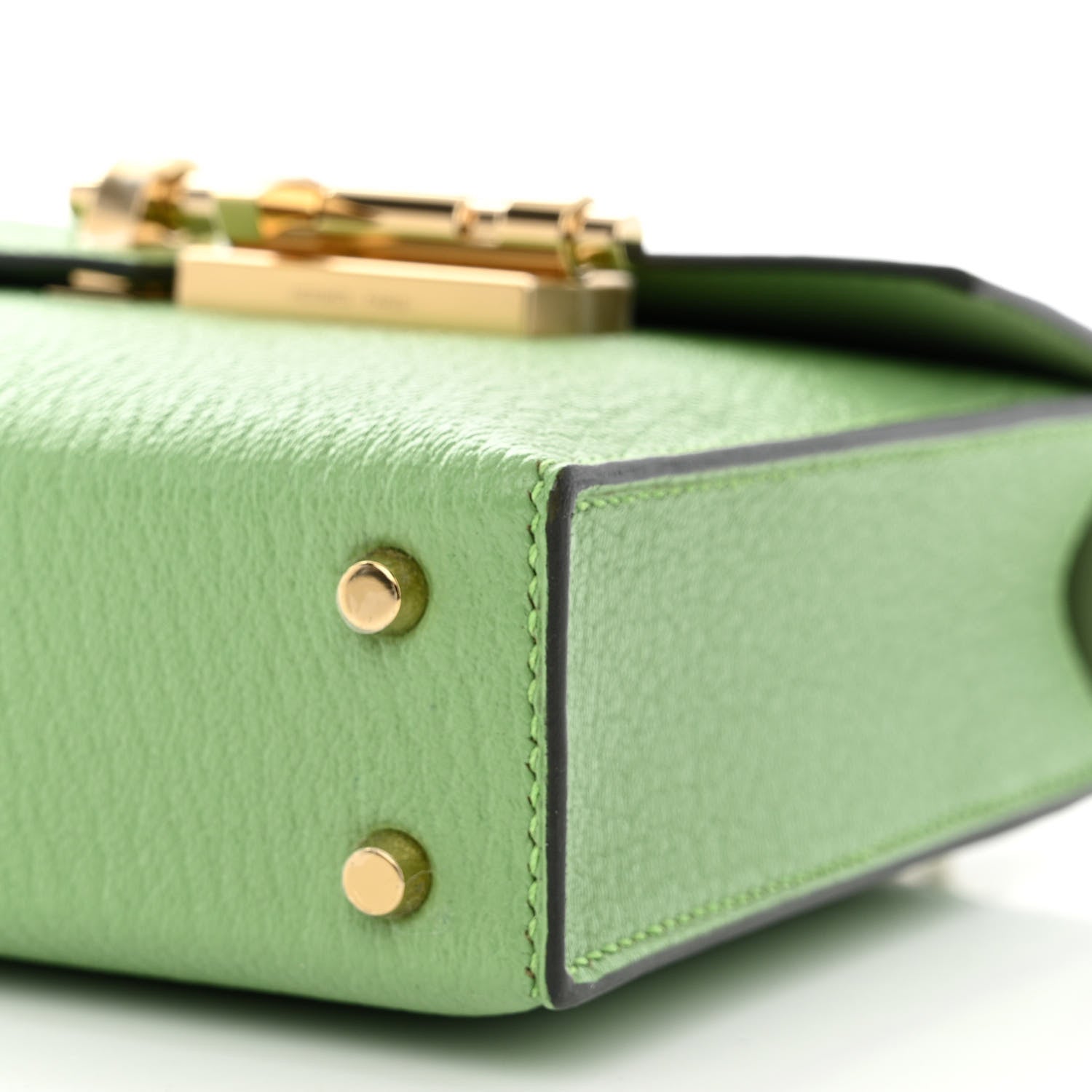 Hermes Chevre Mysore Mini Verrou Chaine Bag Vert Criquet 10 of 10