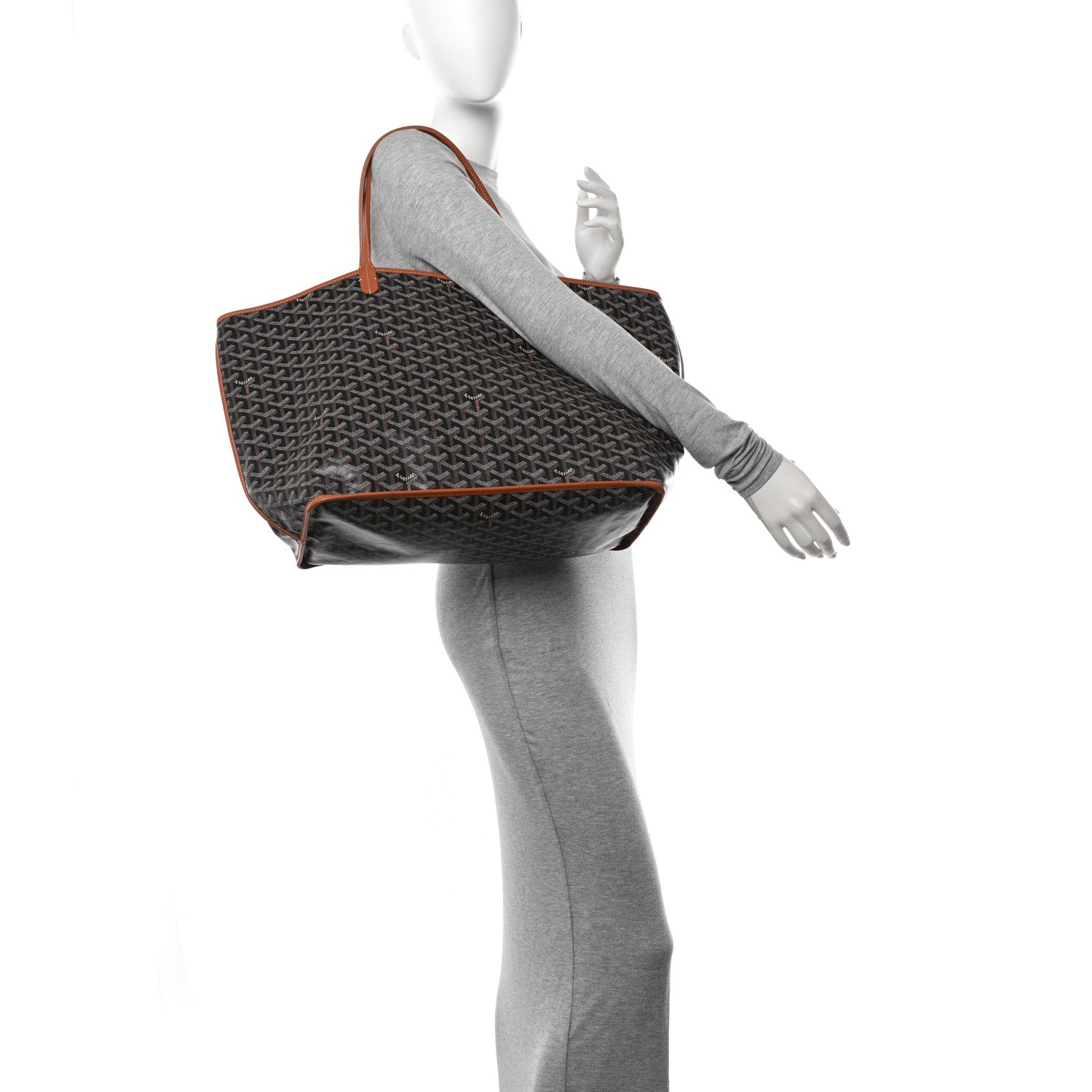 Goyard Goyardine Reversible Anjou GM Black Gold 2 of 12