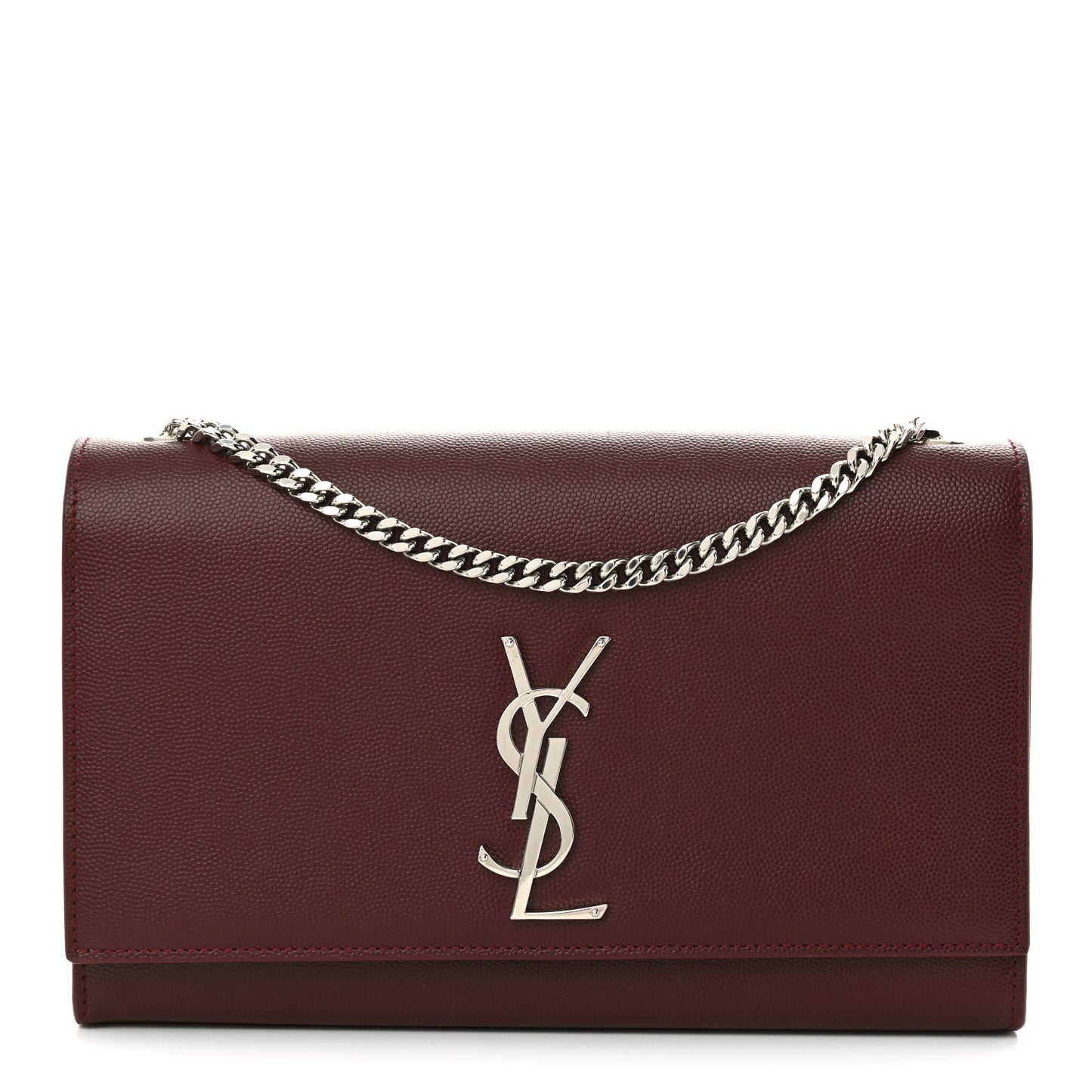 Grain De Poudre Medium Monogram Kate Satchel Dark Red
