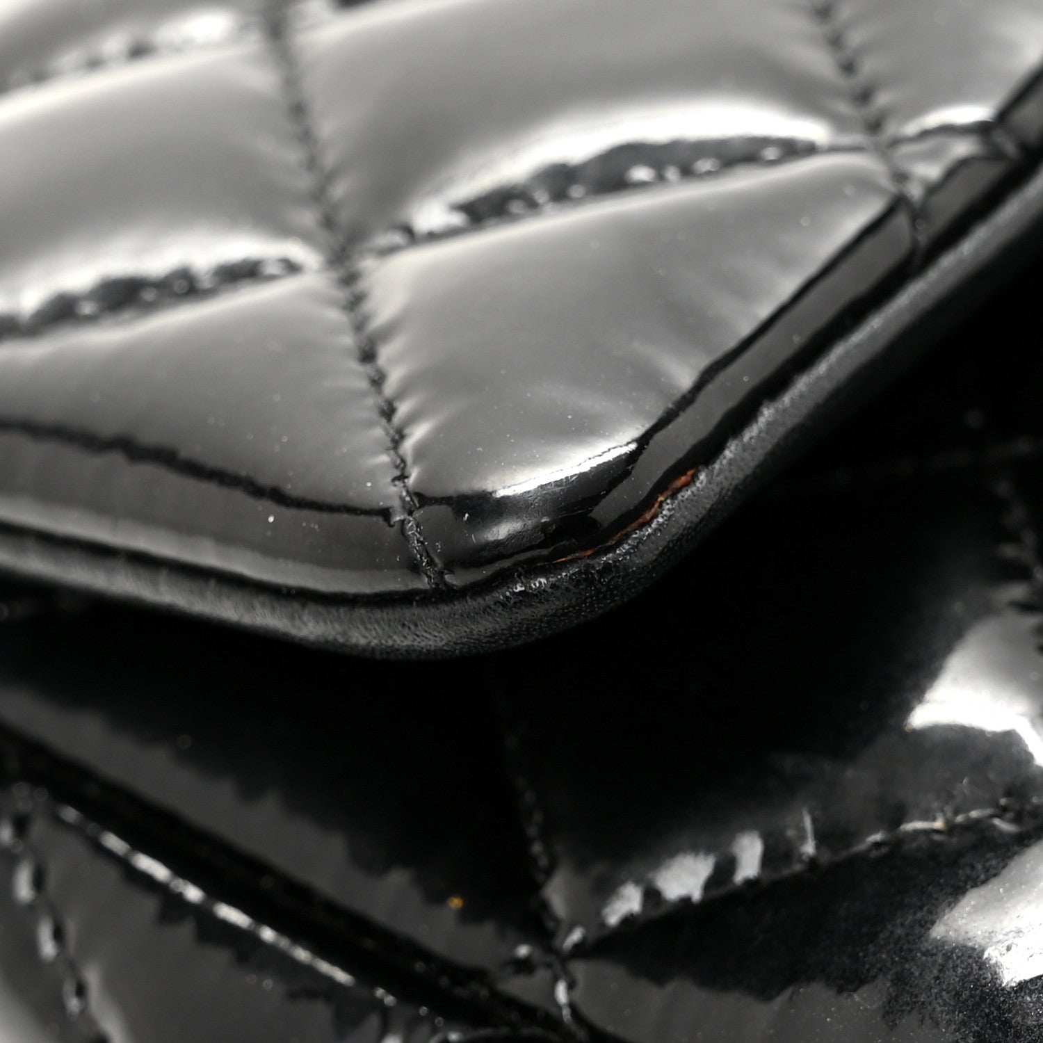 Chanel Patent Calfskin Quilted Mini Rectangular Flap Black 11 of 12