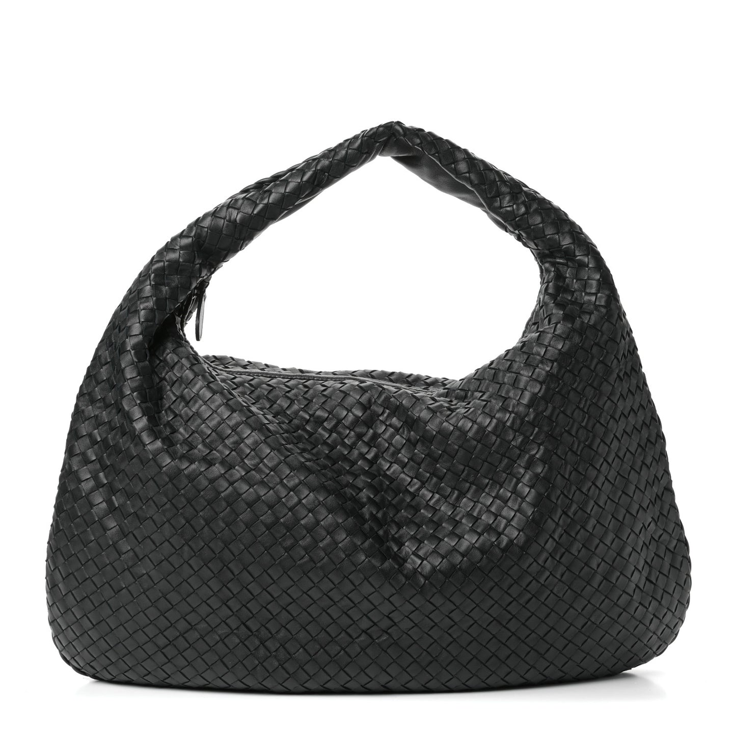 Nappa Intrecciato Medium Veneta Hobo Black