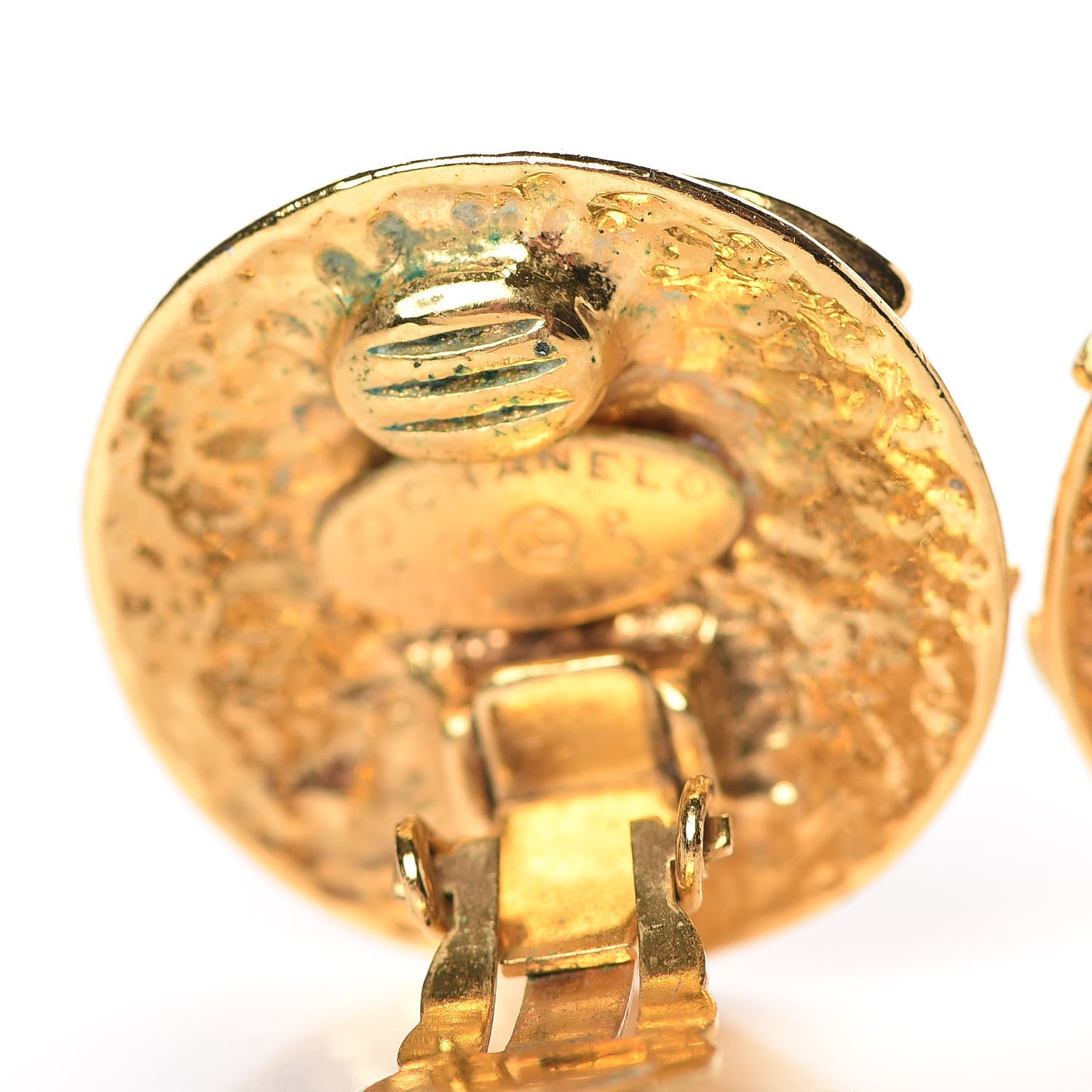 Chanel CC Clip On Earrings Gold 5 of 6