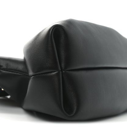 Salvatore Ferragamo Lambskin Small Dumpling Soft Bag Black 8 of 9