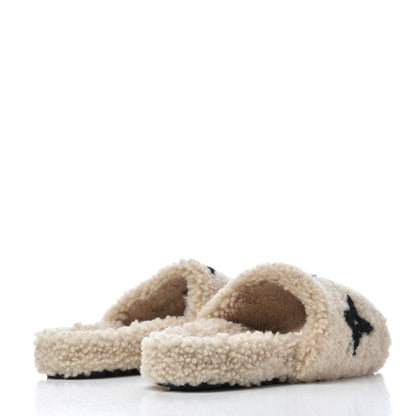 Louis Vuitton Shearling Bom Dia Flat Mules 41 Beige 4 of 9
