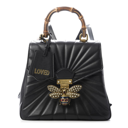 Gucci Calfskin Bamboo Trapuntata Queen Margaret Backpack Black 1 of 8