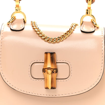Gucci Calfskin Super Mini Bamboo 1947 Top Handle Chain Bag Light Beige 8 of 10