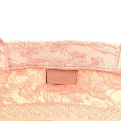 Christian Dior Canvas Toile De Jouy Embroidered Medium Book Tote Pink 6 of 12