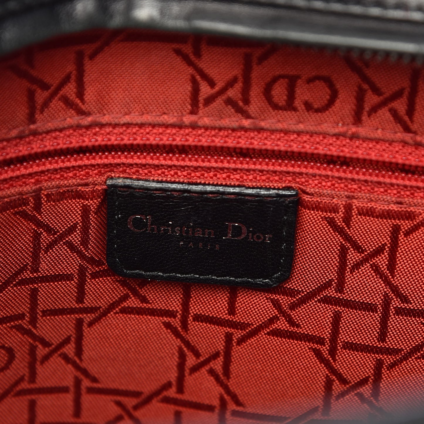 Lambskin Cannage Large Lady Dior Black