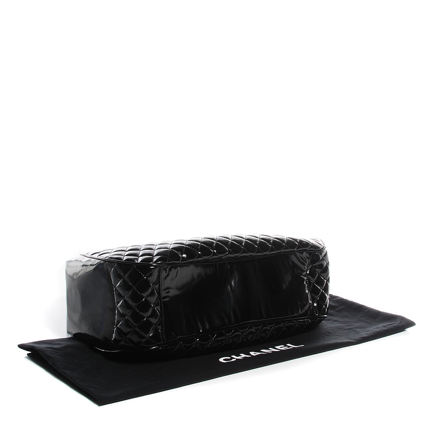 Chanel Glazed Calfskin Quilted Mademoiselle Large Frame Bag Black 4 of 7