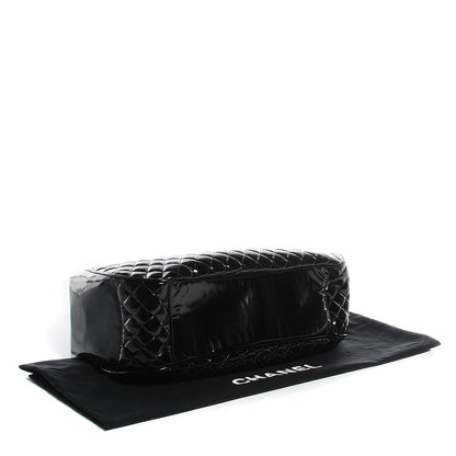 Chanel Glazed Calfskin Quilted Mademoiselle Large Frame Bag Black 4 of 7