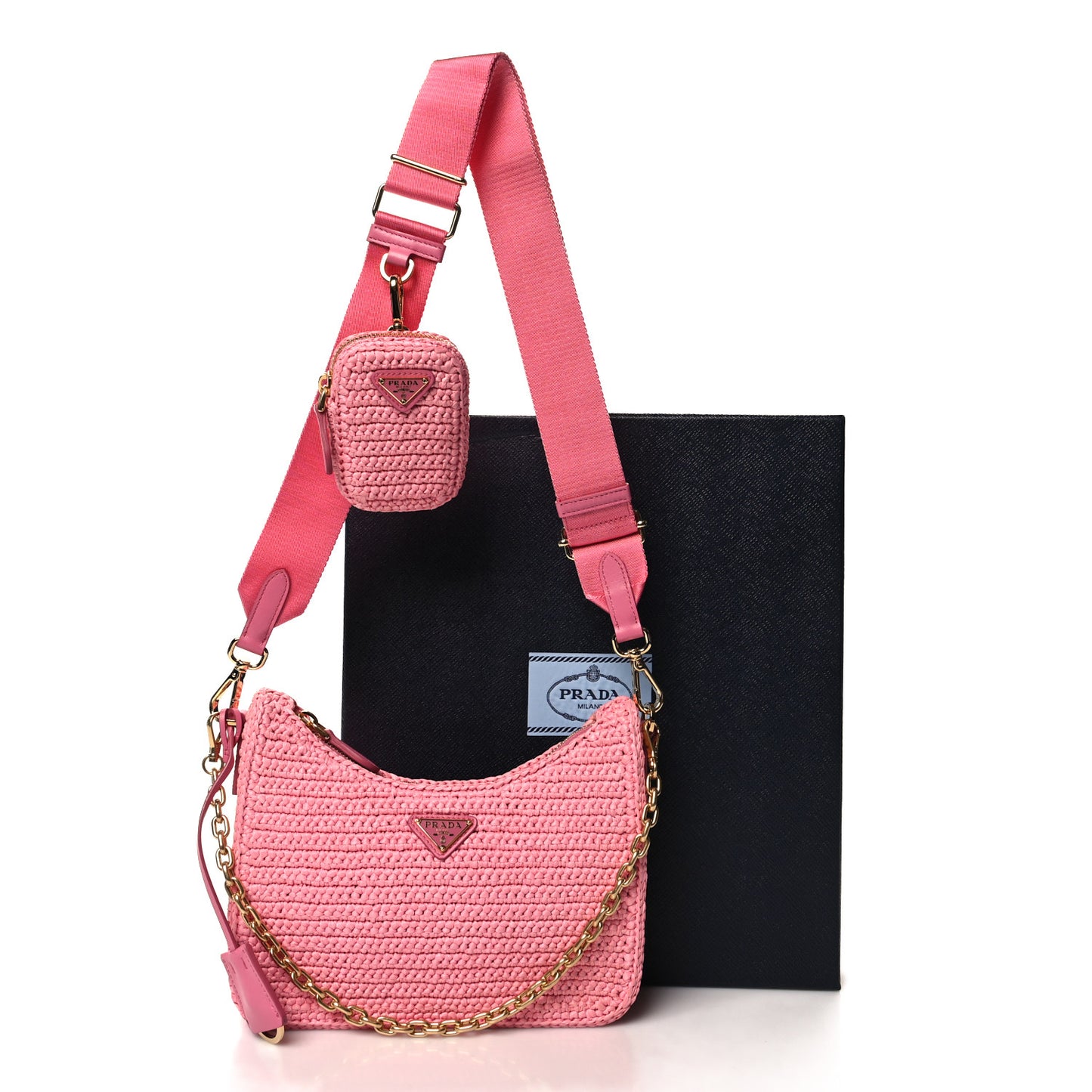 Yarn Raffia Effect Crochet Re-Edition 2005 Shoulder Bag Petalo