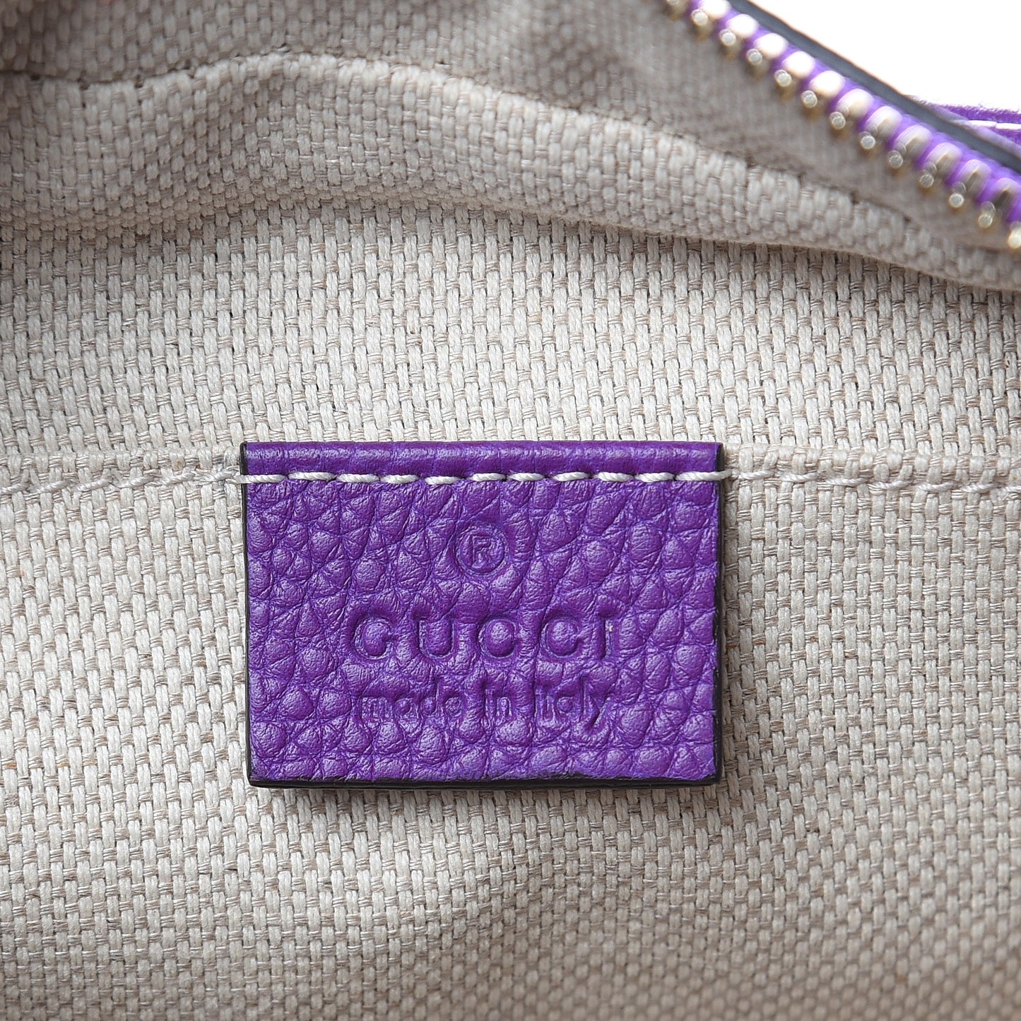 Pebbled Calfskin Small Soho Disco Bag Shine Purple