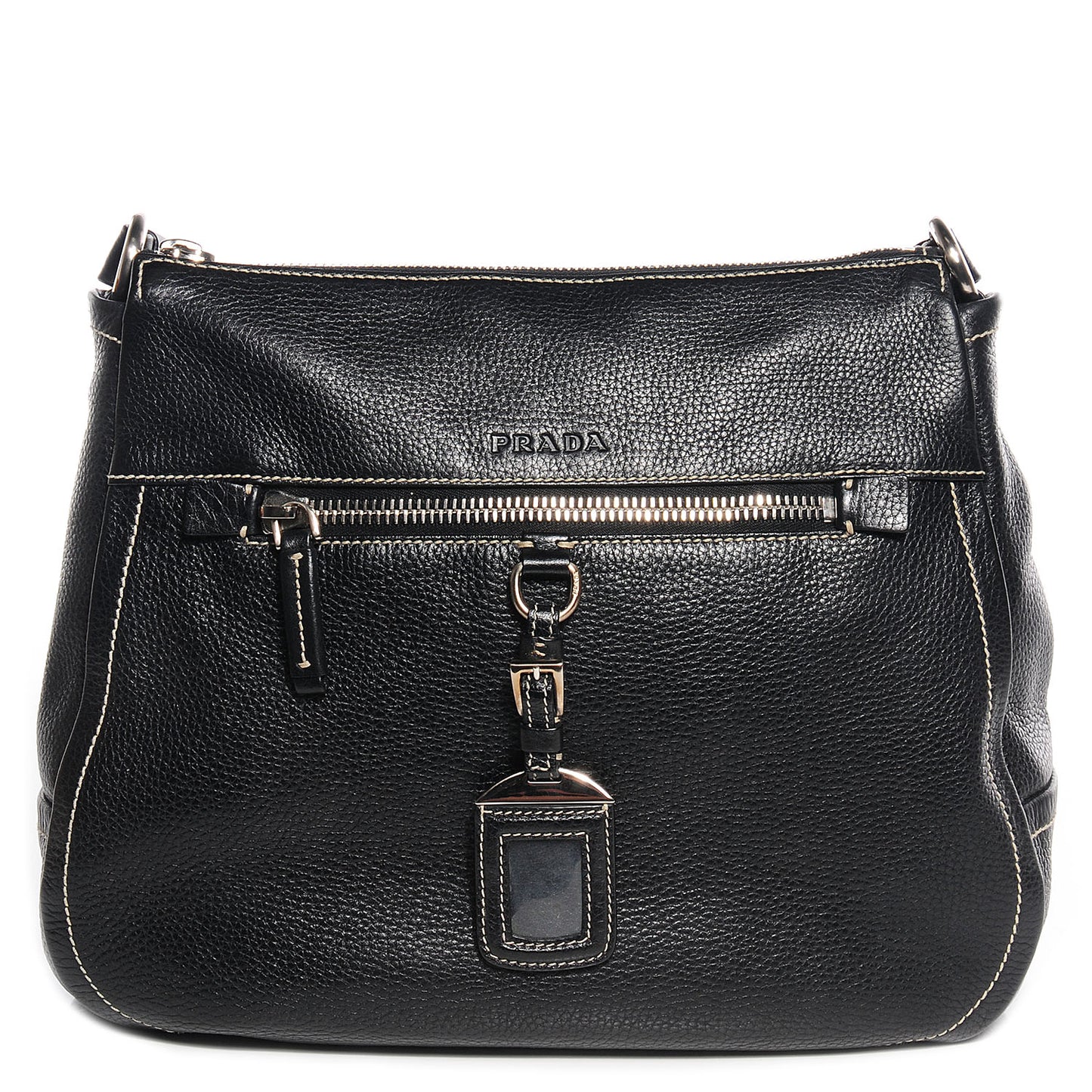 Vitello Daino Shoulder Bag Nero Black