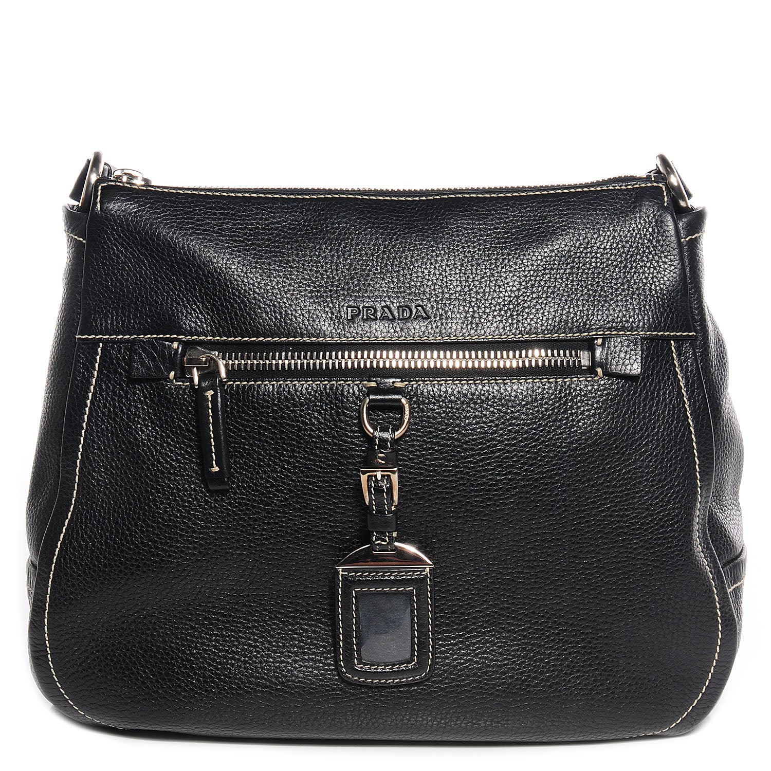 Prada Vitello Daino Shoulder Bag Nero Black 1 of 9