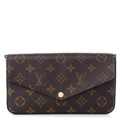 Louis Vuitton Monogram Pochette Felicie Chain Wallet Fuchsia 1 of 10