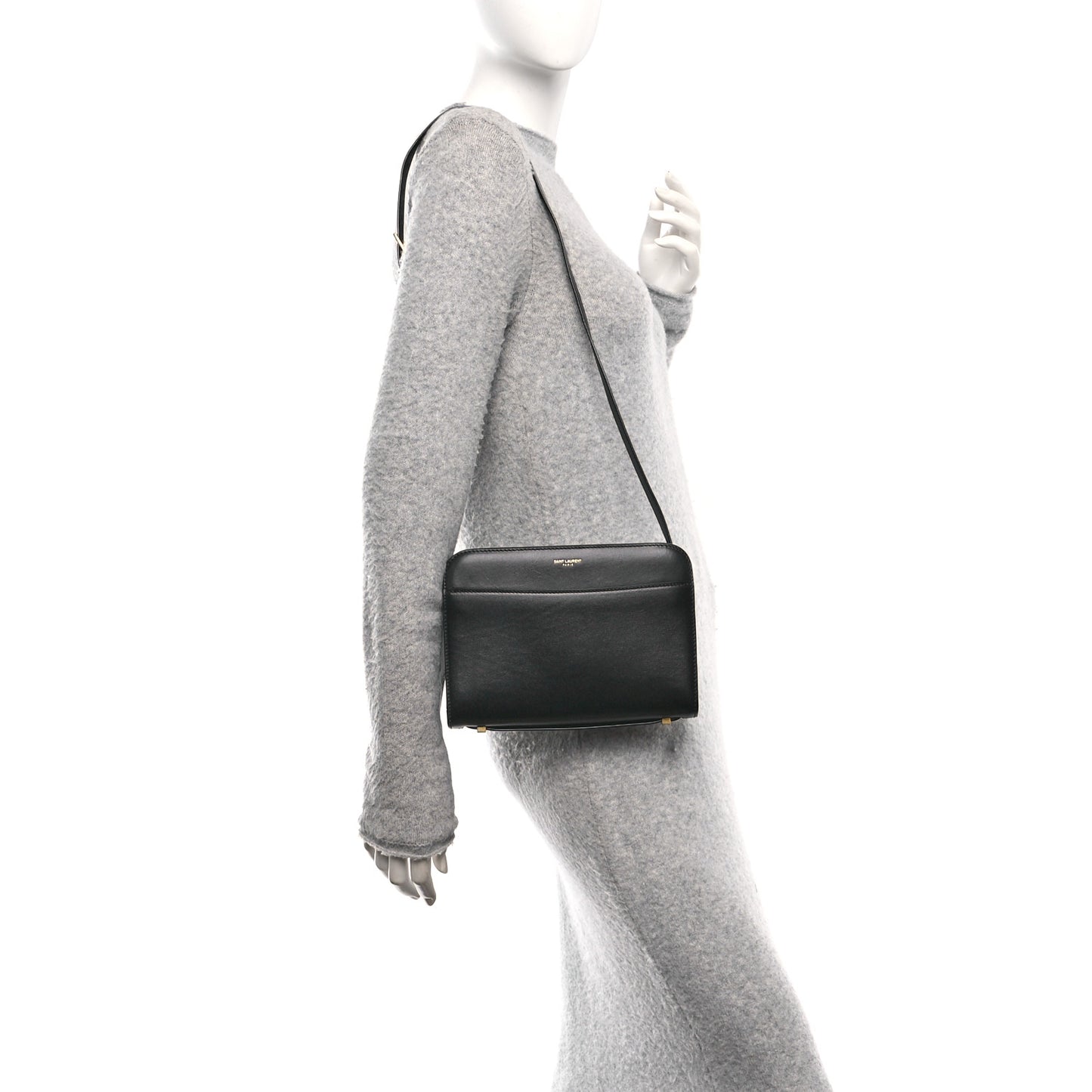 Calfskin Reverse Satchel Black