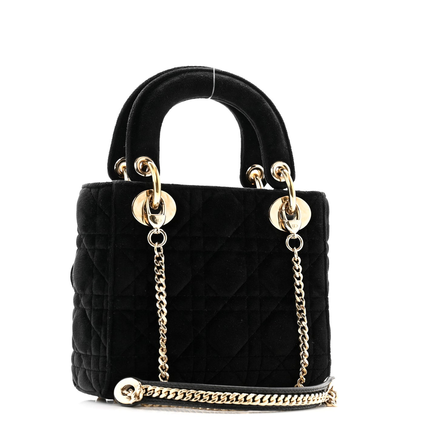 Velvet Mini Lady Dior Black