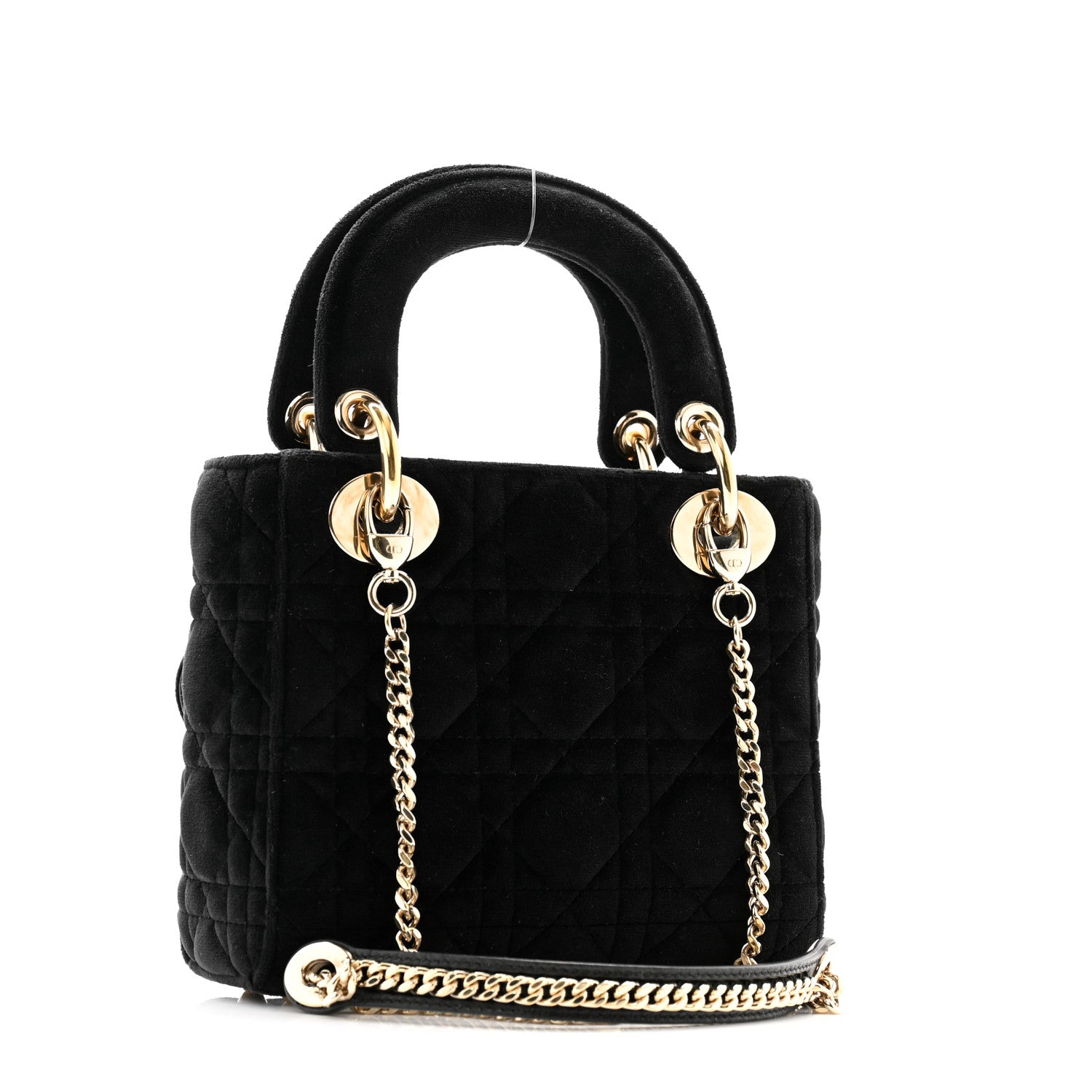 Christian Dior Velvet Mini Lady Dior Black 3 of 12