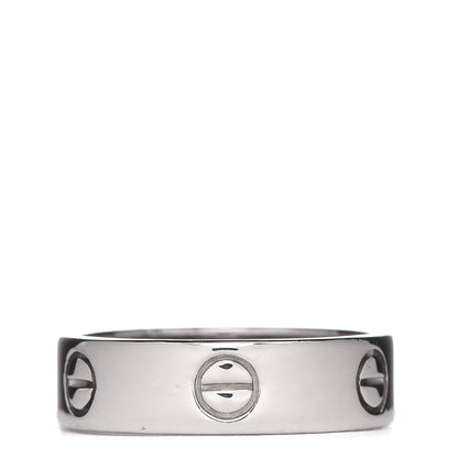 Cartier 18K White Gold 5.5mm LOVE Ring 58 8.25 1 of 5