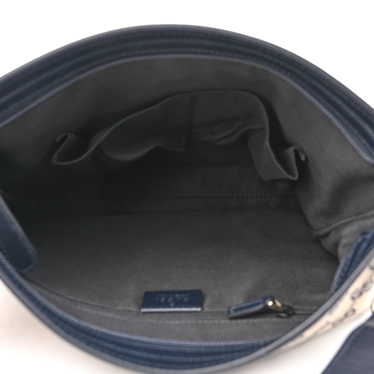 Gucci GG Supreme Monogram Web Flat Messenger Bag Navy 5 of 10