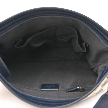 Gucci GG Supreme Monogram Web Flat Messenger Bag Navy 5 of 10