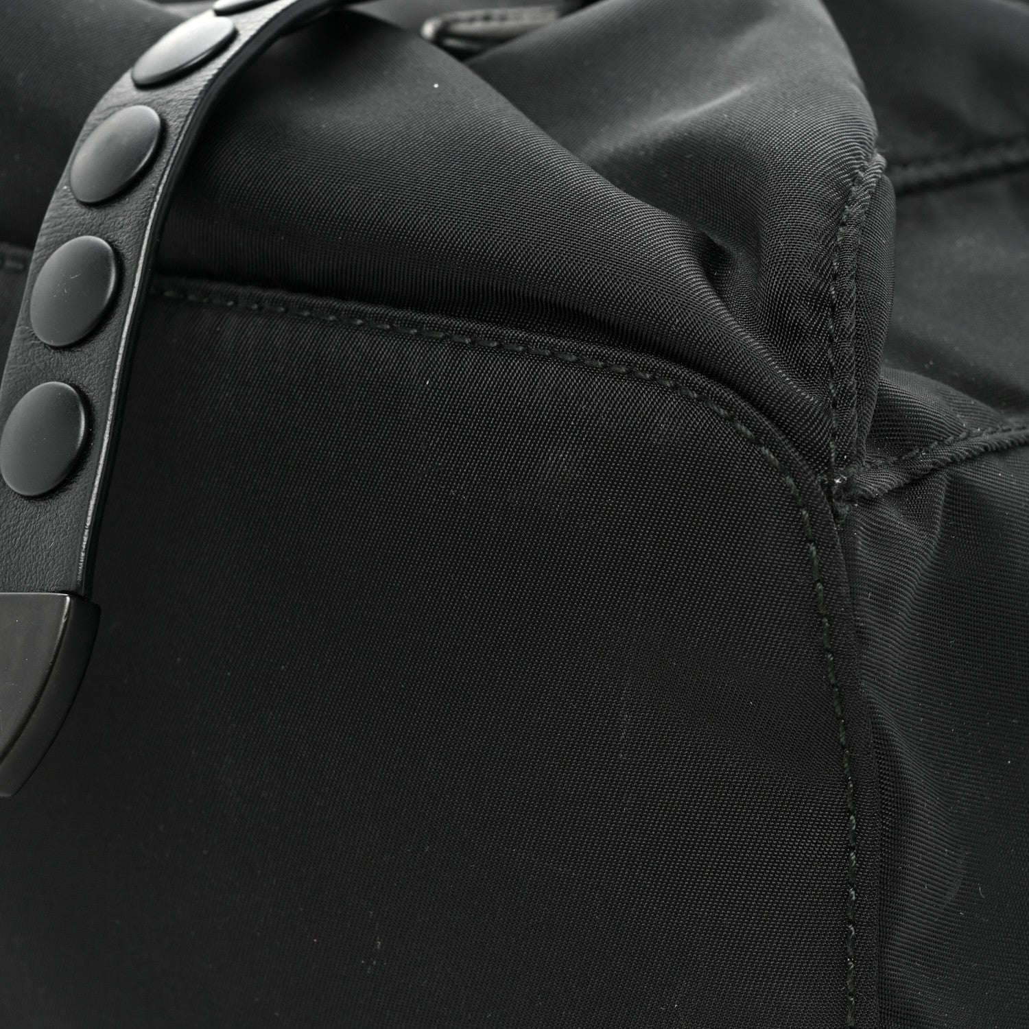 Prada Nylon New Vela Monochrome Studded Backpack Black 10 of 13