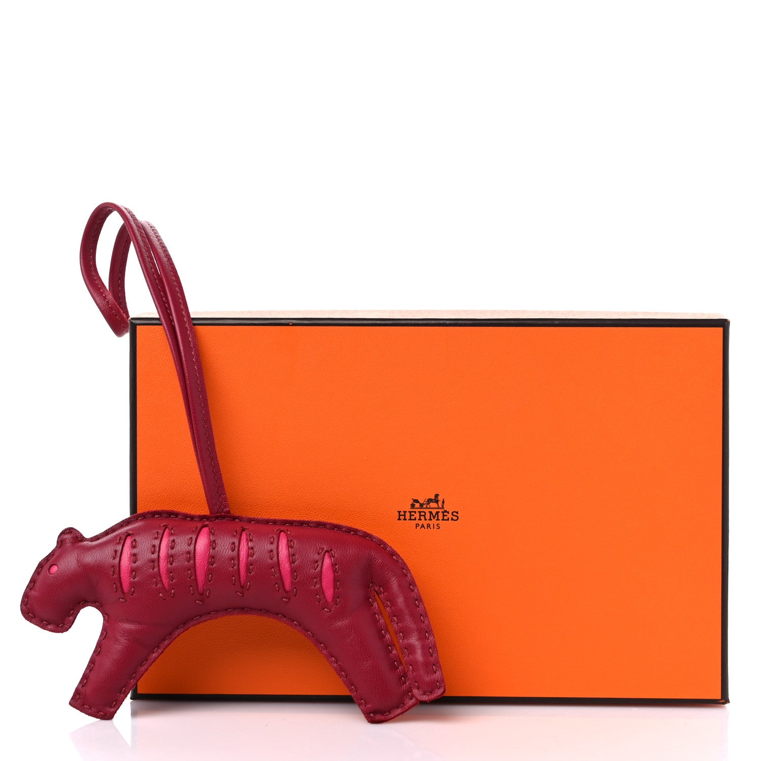Hermes Milo Lambskin Rooroo Bag Charm Rouge H Rose Ete 4 of 4