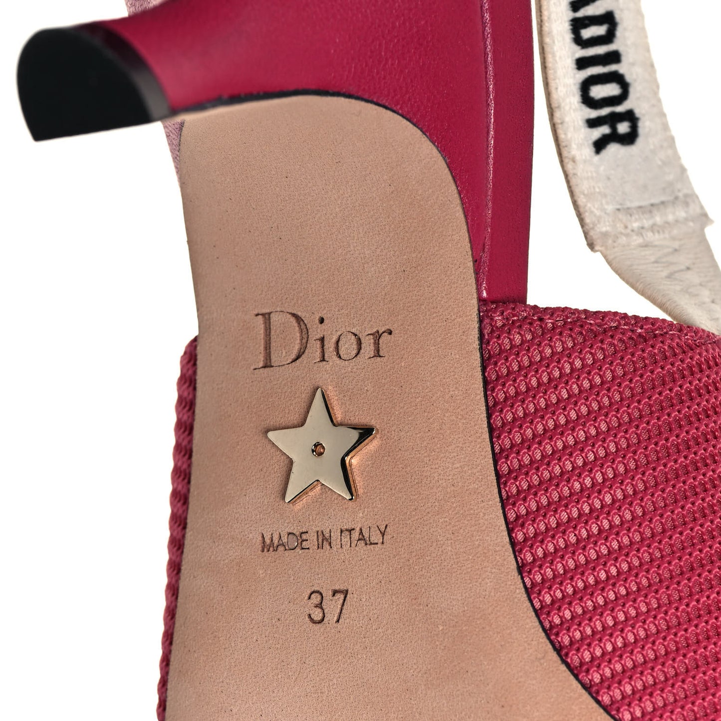Technical Canvas Ribbon J Adior Slingback 65mm Pumps 37 Dusty Pink