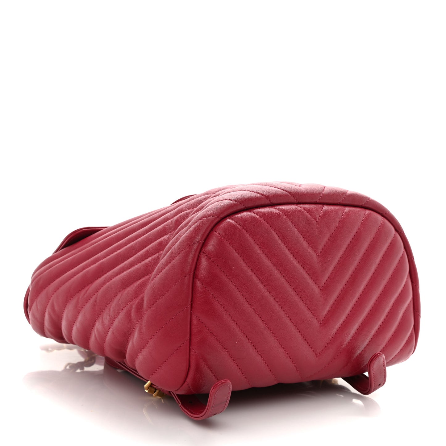 Calfskin Chevron Quilted Small Urban Spirit Backpack Dark Pink