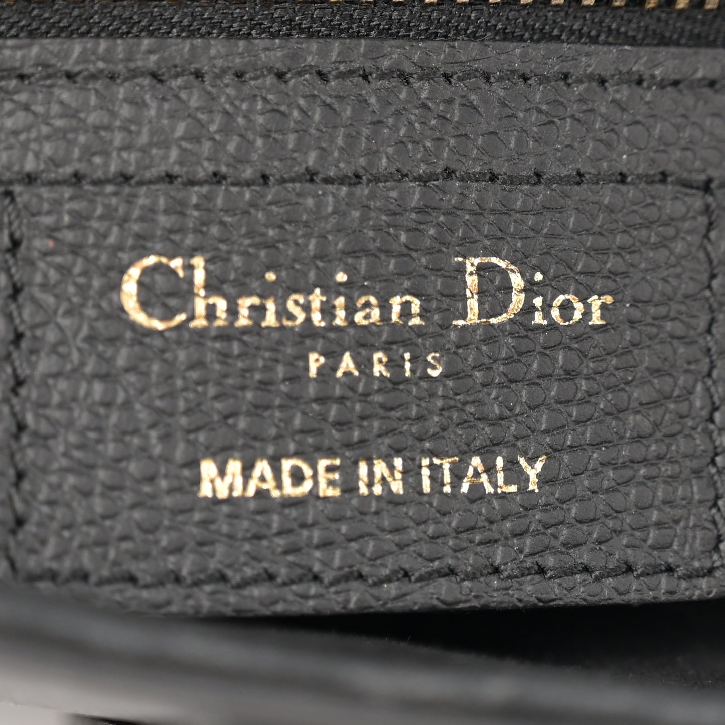 Grained Calfskin Saddle Bag Black