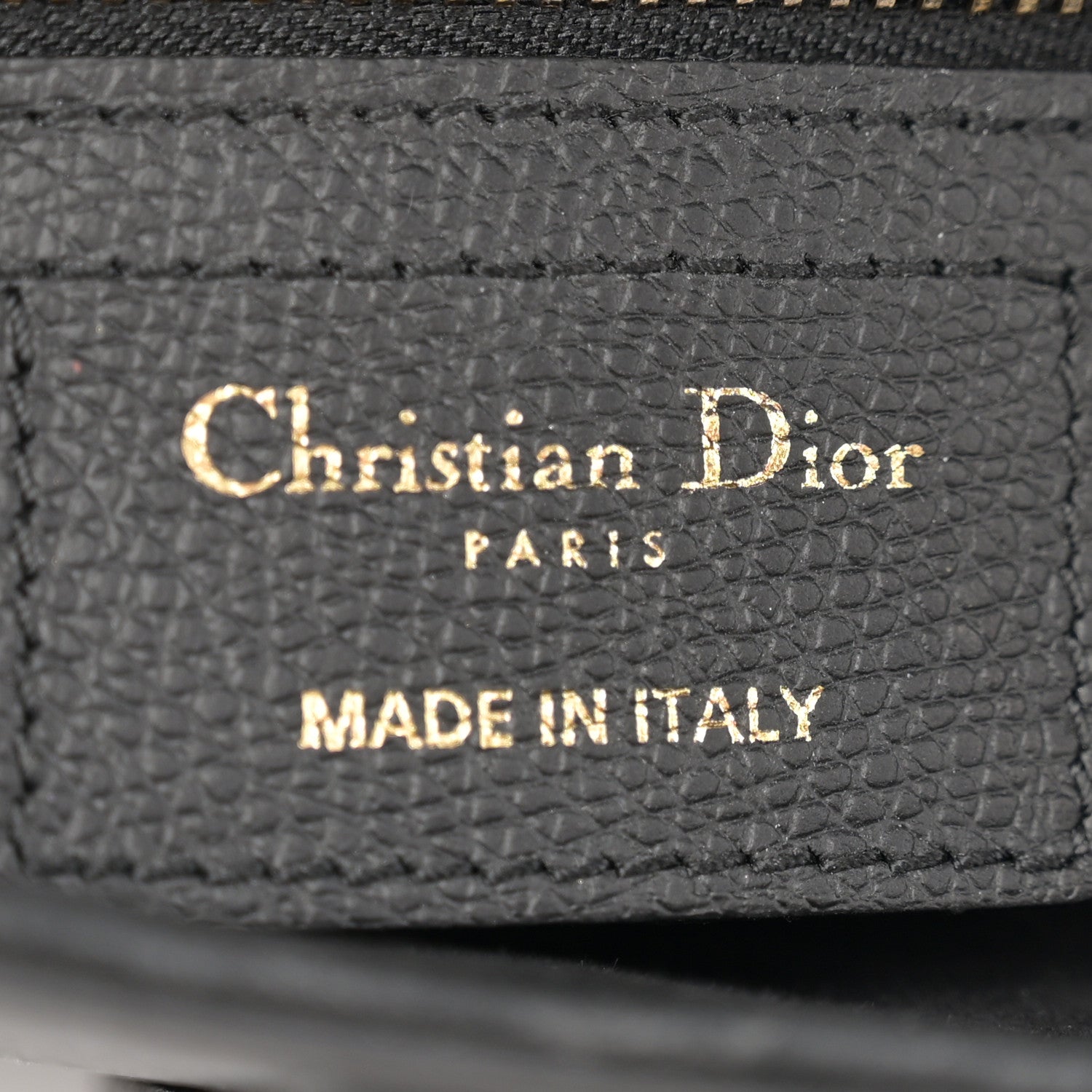 Christian Dior Grained Calfskin Saddle Bag Black 6 of 11