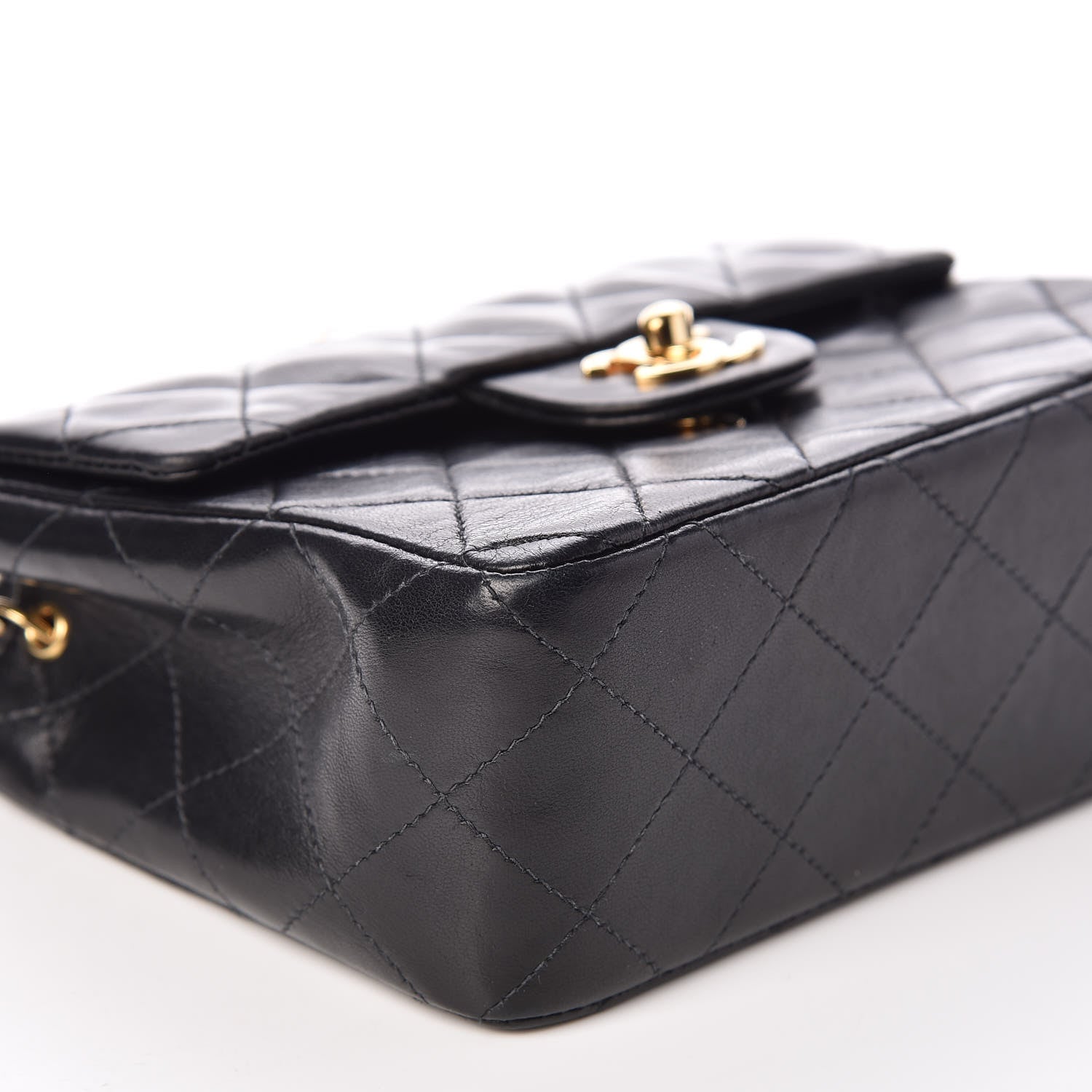 Chanel Lambskin Quilted Mini Square Flap Black 6 of 10