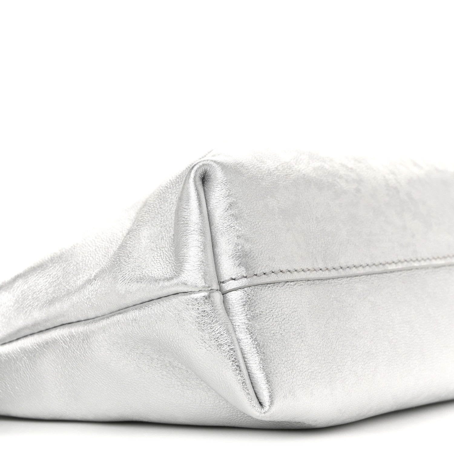 Loewe Metallic Moire Calfskin Mini Chain Flamenco Knot Silver 9 of 12