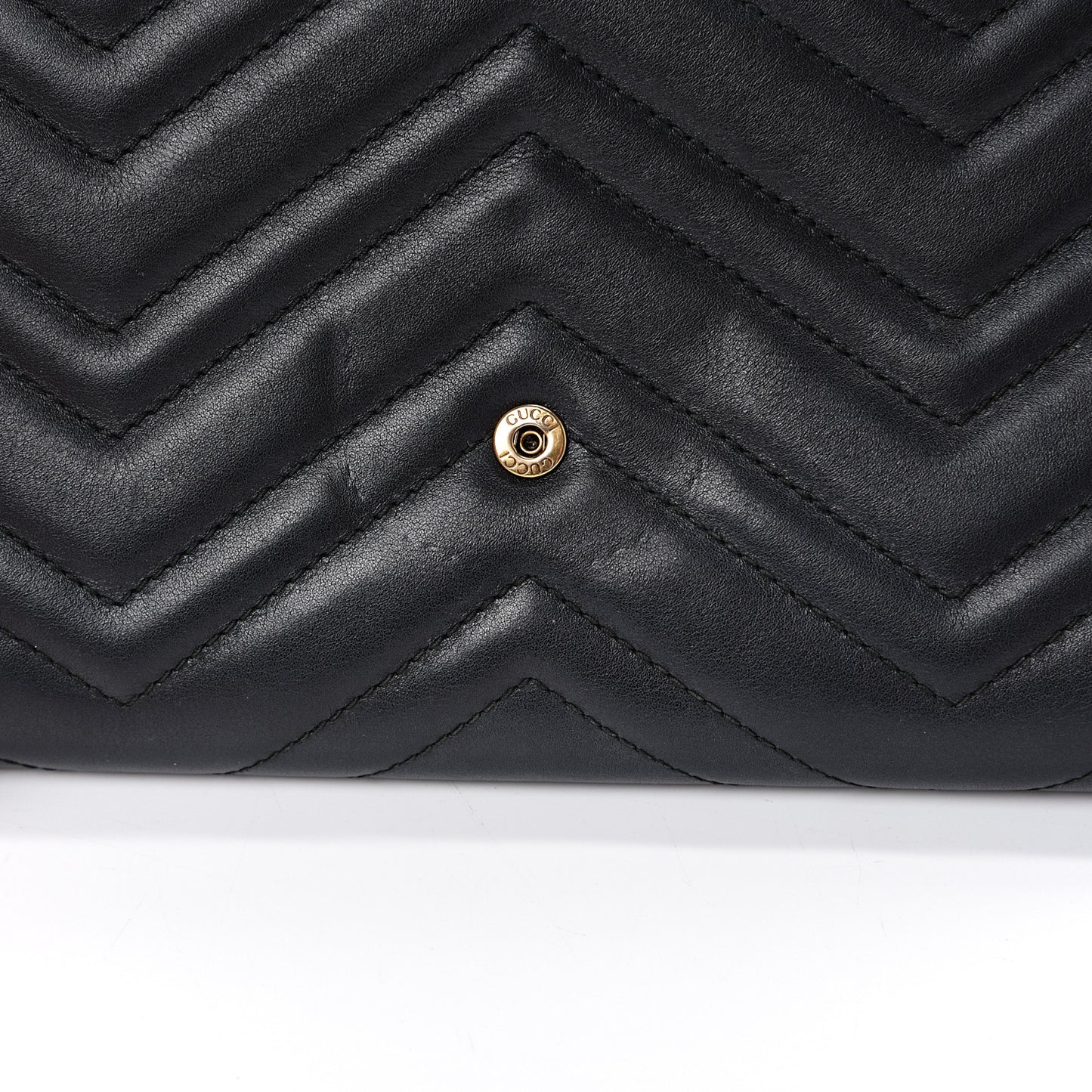 Calfskin Matelasse Mini GG Marmont Chain Wallet Black
