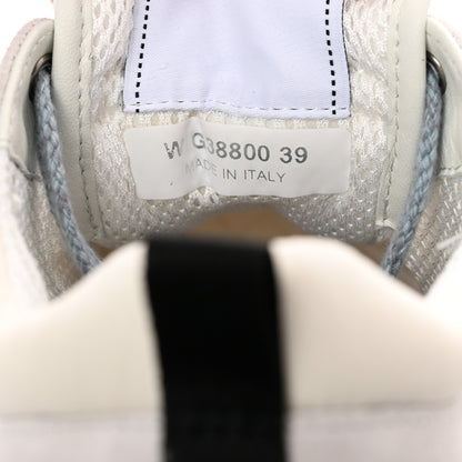 Chanel Nylon Calfskin Suede Womens CC Sneakers 39 White Grey Blue 8 of 9