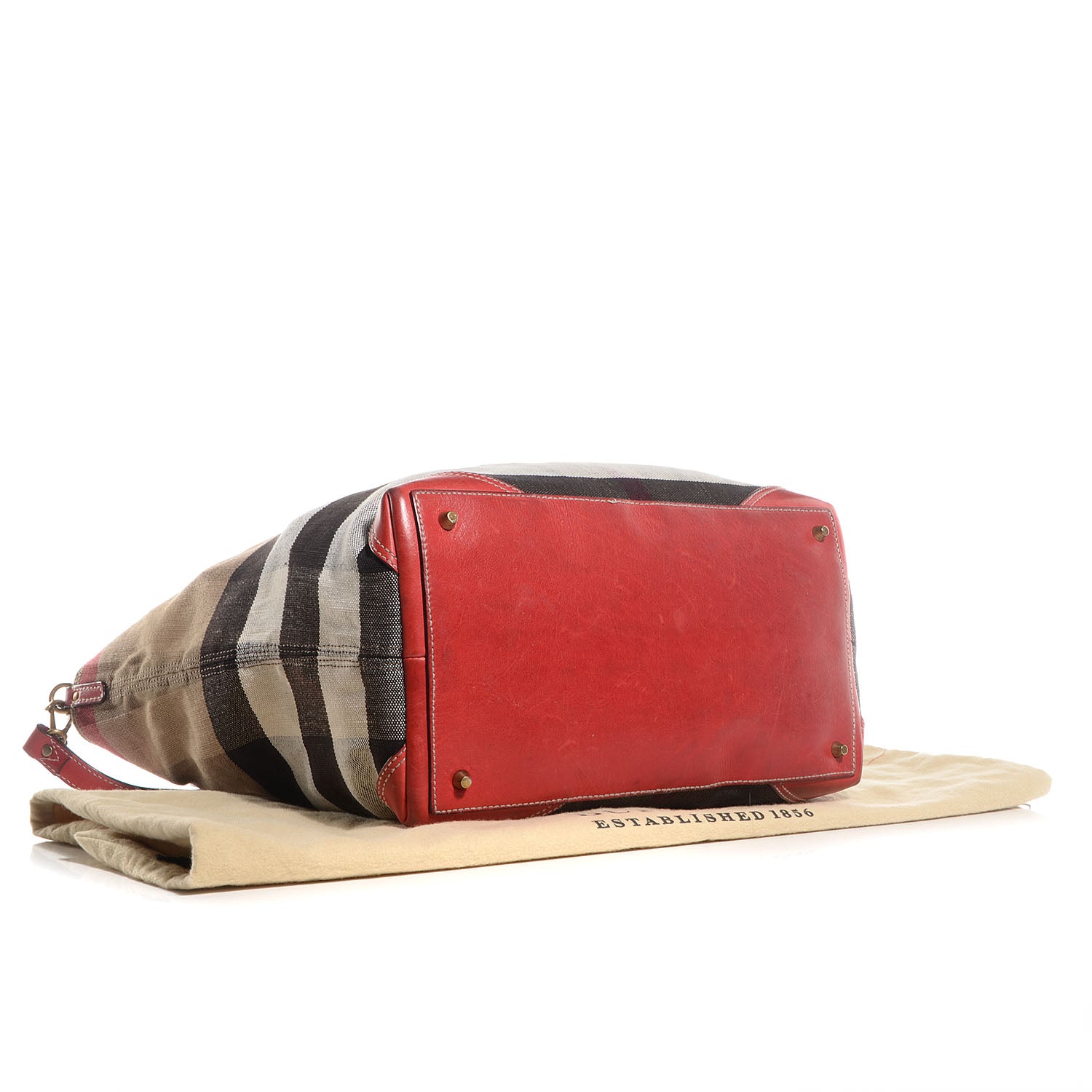 Burberry Canvas Large Mega Check Maidstone Cadmium Red 5 of 11