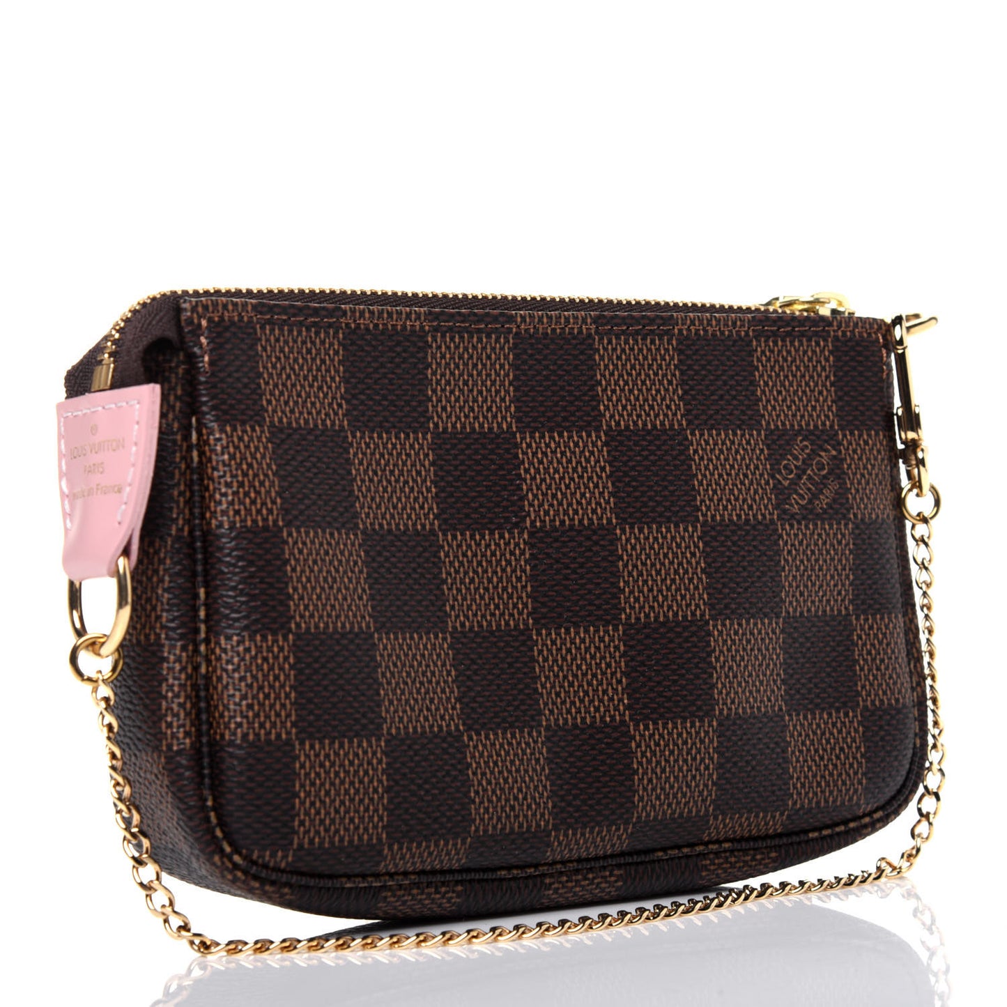 Damier Ebene 2020 Christmas Animation Big Wheel Mini Pochette Accessories Rose Ballerine