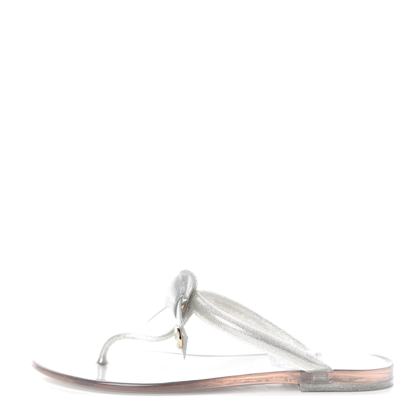Patent Seastar Thong Sandals 36 Silver