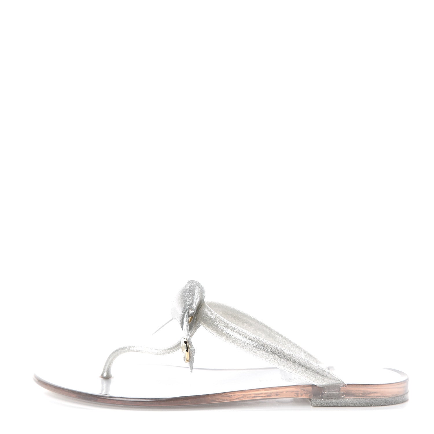 Louis Vuitton Patent Seastar Thong Sandals 36 Silver 1 of 7