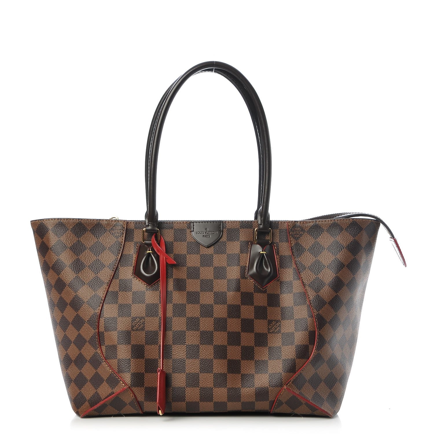 Louis Vuitton Damier Ebene Caissa Tote MM Cherry 1 of 9