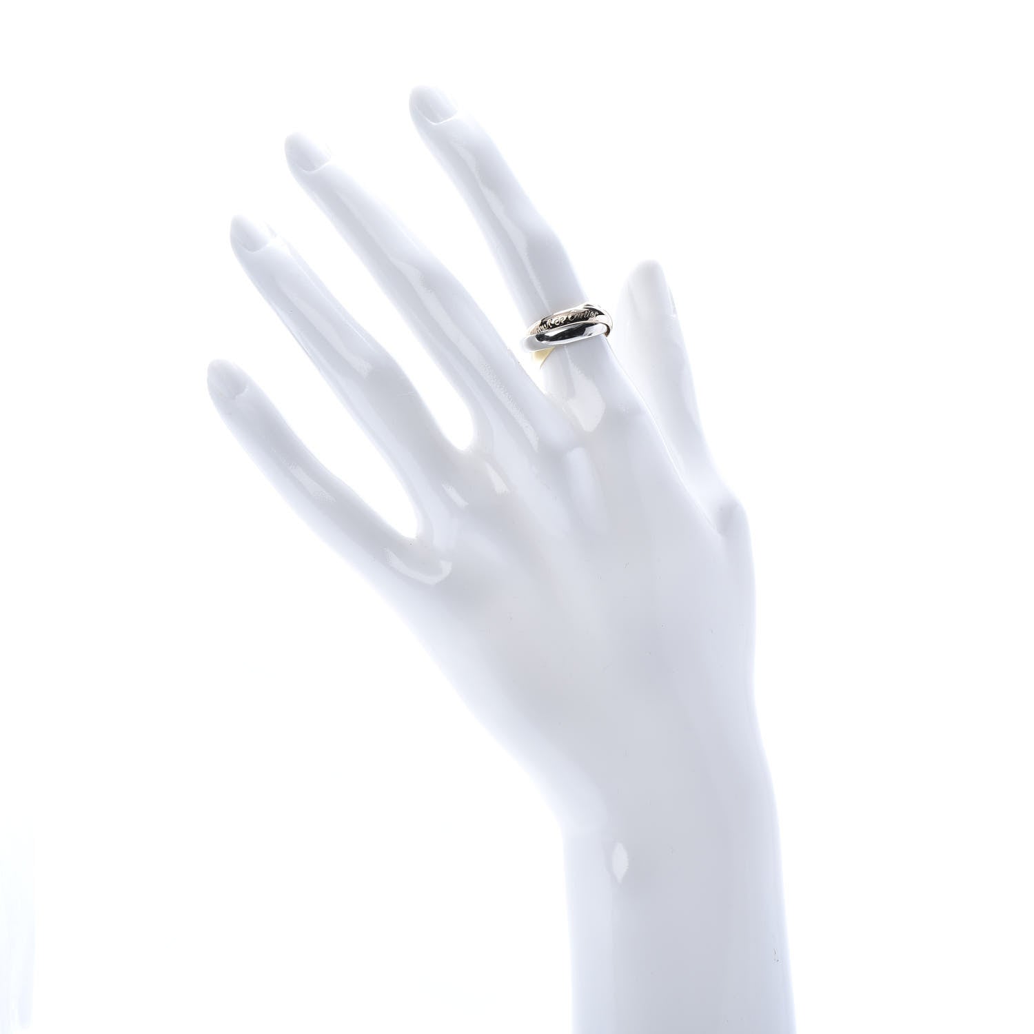 Cartier 18K Pink Yellow White Gold Classic Les Must De Trinity Ring 48 4.5 2 of 6