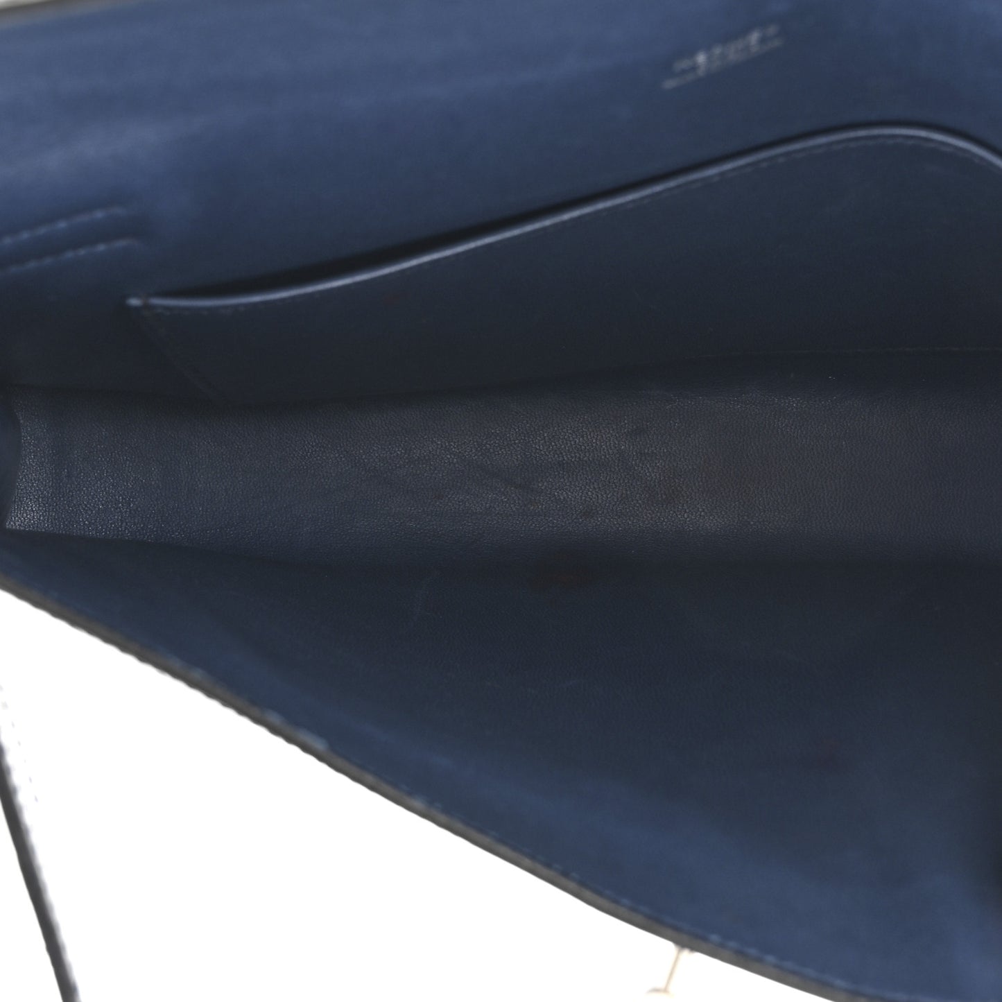 Shiny Niloticus Crocodile Kelly Elan Pochette Bleu Tempete