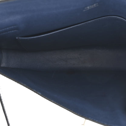 Hermes Shiny Niloticus Crocodile Kelly Elan Pochette Bleu Tempete 4 of 14