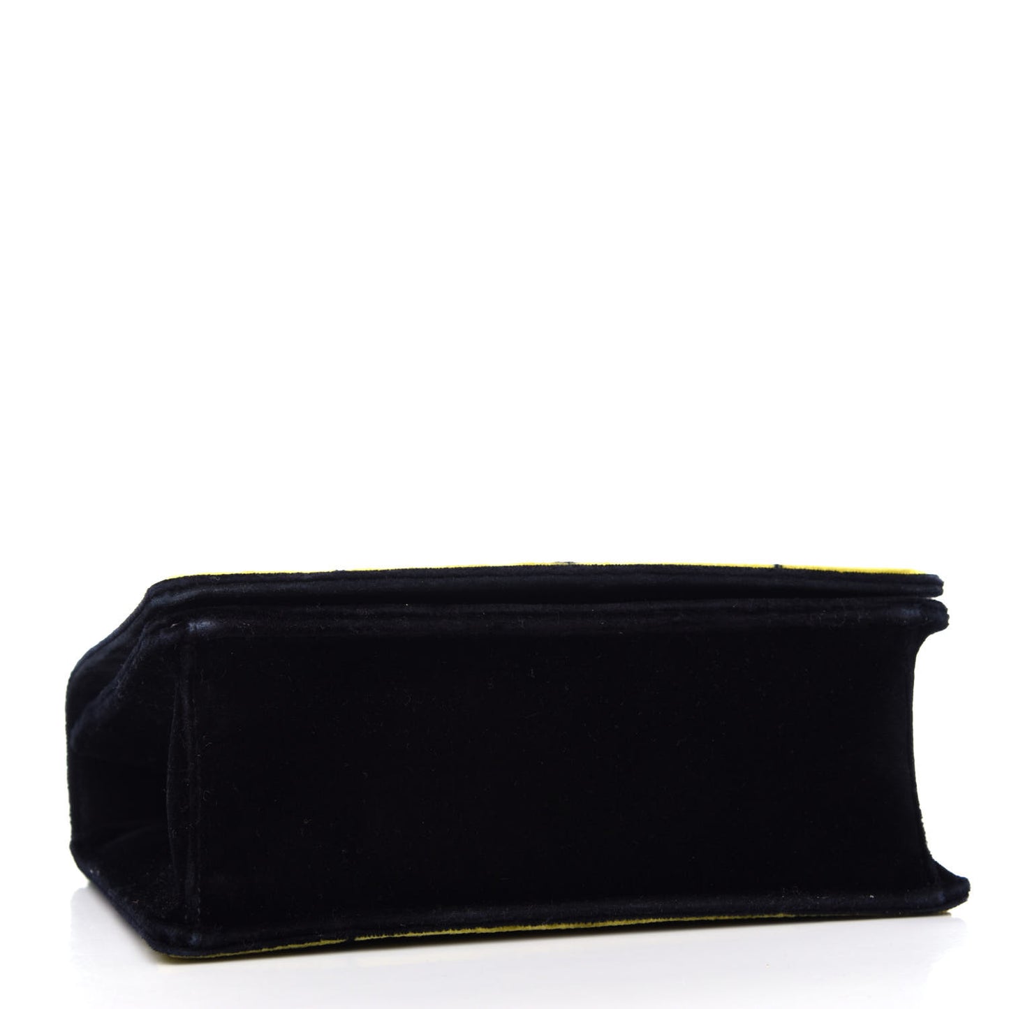Velluto Ricamo Cahier Shoulder Bag Black