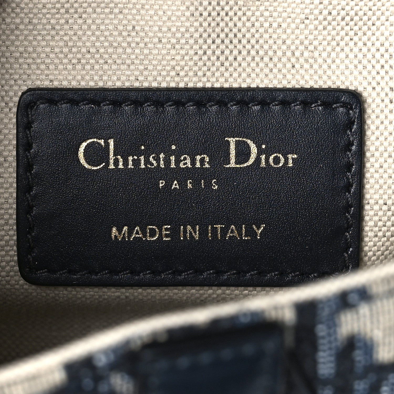 Christian Dior Oblique Mini Saddle Bag Blue 6 of 8