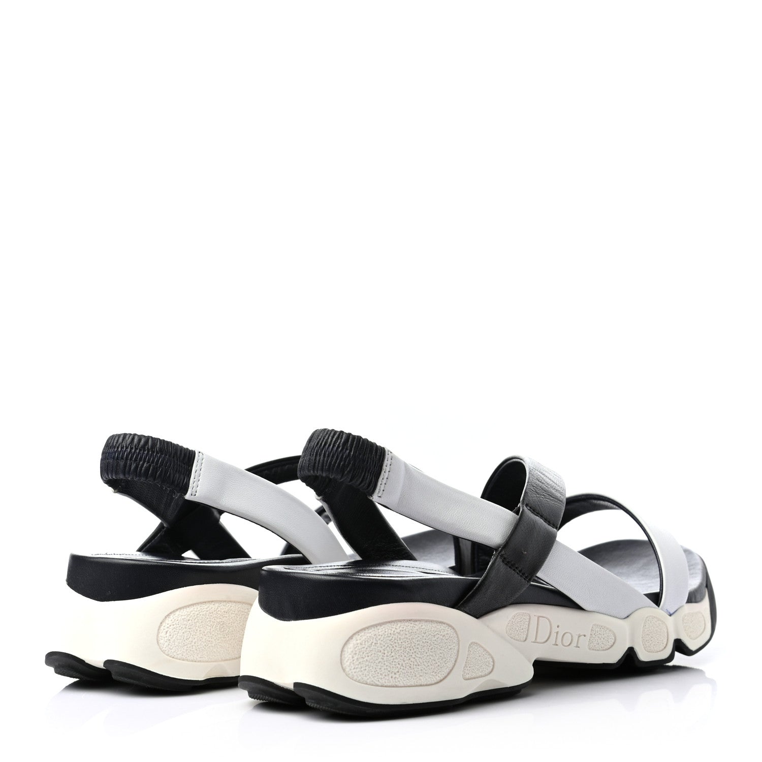 Christian Dior Lambskin Dior Pulse Sandals 39.5 Black Marine 4 of 8