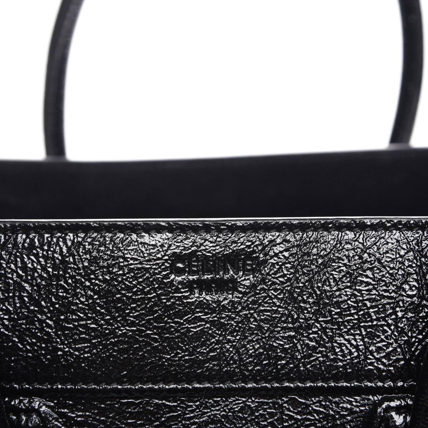 Celine Shiny Goatskin Medium Phantom Luggage Black 7 of 7
